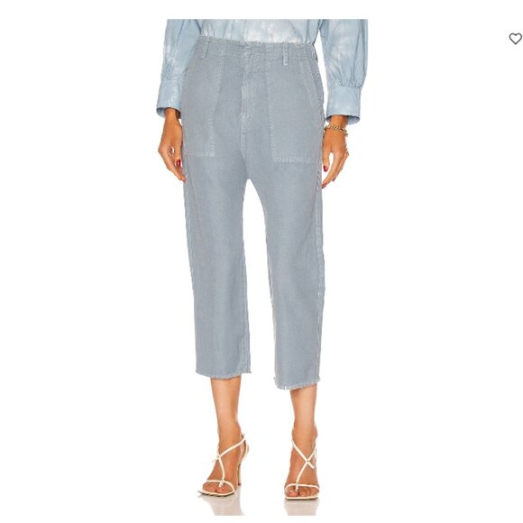 Nili Lotan Luna Linen Pants Size 8 Blue - Picture 1 of 13